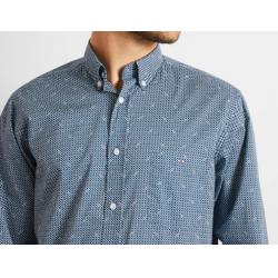 CHEMISE EN POPELINE AVEC MICRO-MOTIFS