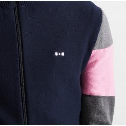 CARDIGAN ZIPPE EN MAILLE FANTAISIE