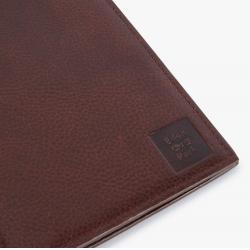 PORTE FEUILLE PASSEPORT EN CUIR MARRON