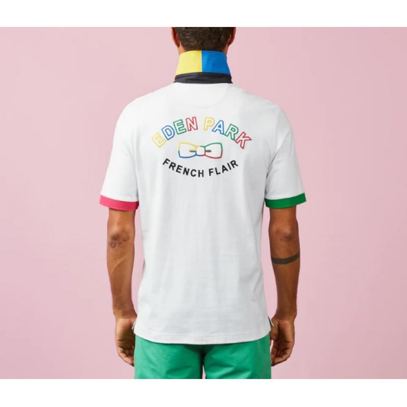 MAILLOT COLOR-BLOCK AVEC BRODERIE FRENCH FLAIR