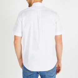 CHEMISETTE BLANCHE UNIE EN COTON PIMA