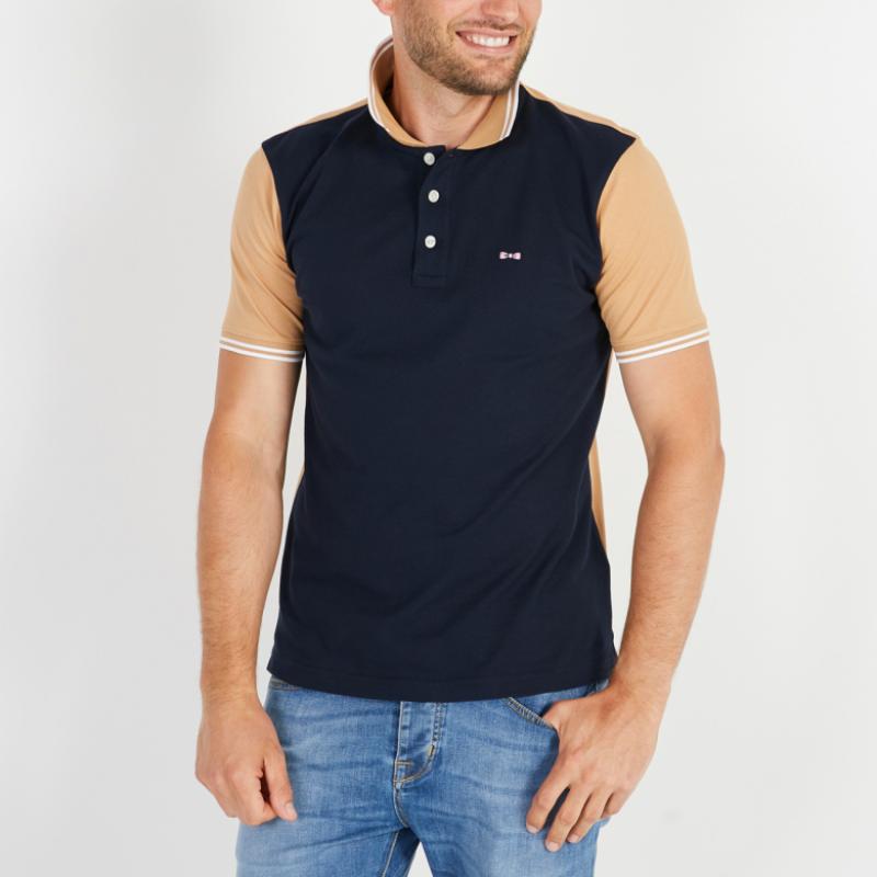 POLO BIOLORE AVEC DETAILS CONTRASTES