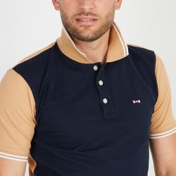 POLO BIOLORE AVEC DETAILS CONTRASTES