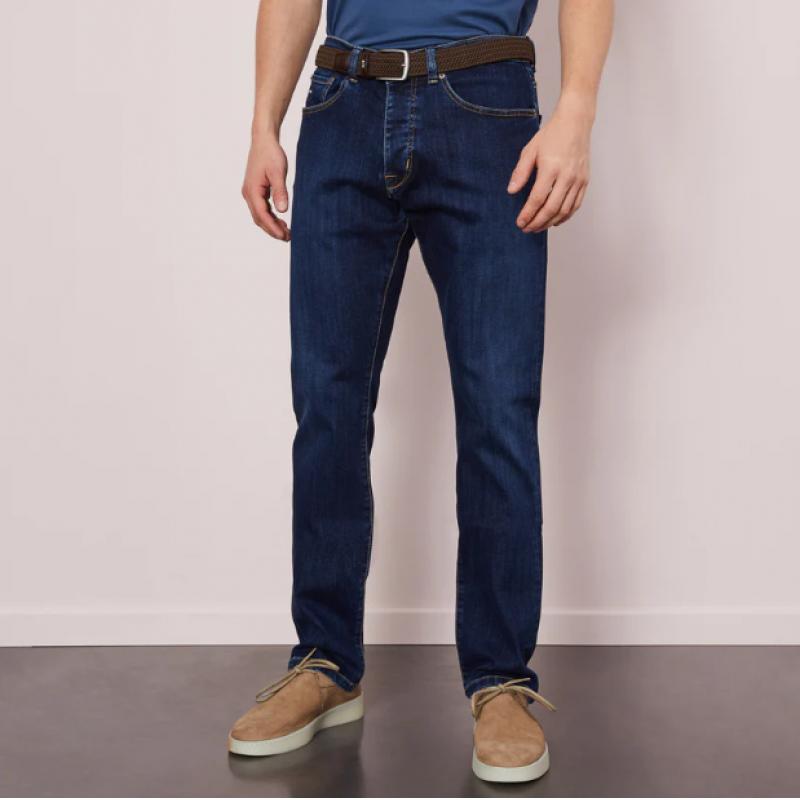 JEAN REGULAR EN COTON STRETCH BLEU
