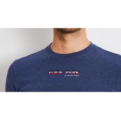 EDEN PARK - T-SHIRT BLEU MARINE AVEC MOTIF FRENCH FLAIR BRODE