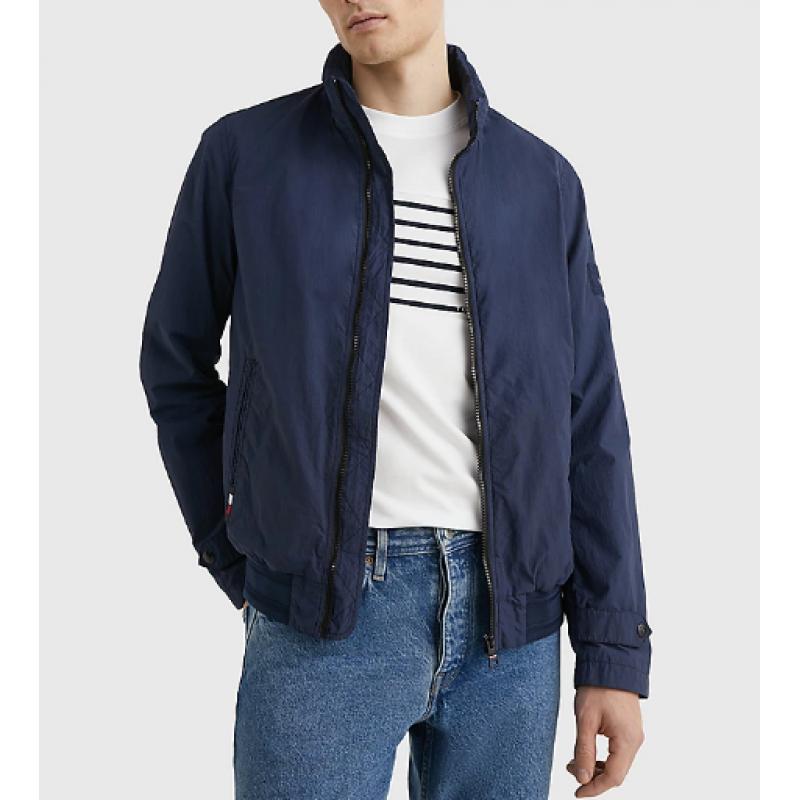 VESTE TEINTE EN PLONGÉE À COL ENTONNOIR