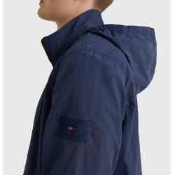 VESTE TEINTE EN PLONGÉE À COL ENTONNOIR