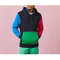 SWEAT A CAPUCHE COLOR-BLOCK BLEU MARINE