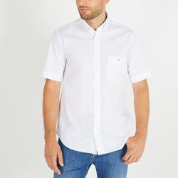 CHEMISETTE BLANCHE UNIE EN COTON PIMA