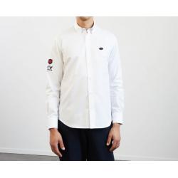 Chemise blanche avec broderies XV de France dans le dos