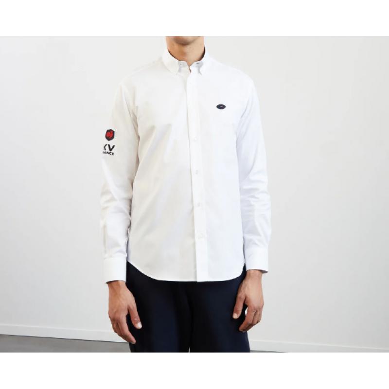 Chemise blanche avec broderies XV de France dans le dos