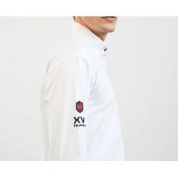 Chemise blanche avec broderies XV de France dans le dos