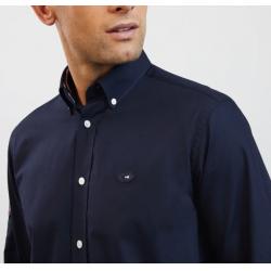 Chemise bleu marine avec broderies XV de France dans la dos