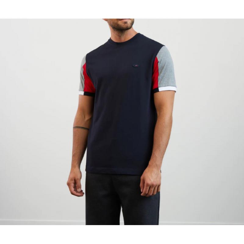 T-shirt tricolore avec broderie N°10 dans le dos