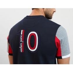 T-shirt tricolore avec broderie N°10 dans le dos