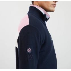 Cardigan XV de France avec le dos tricolore