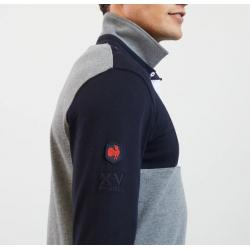 Maillot de rugby tricolore XV de France avec broderie dans le dos