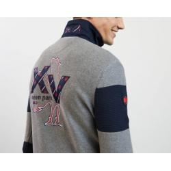 Pull col polo avec broderie XV de France dans le dos