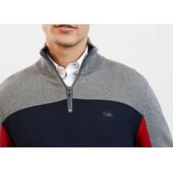 Pull tricolore avec broderie XV de France  
