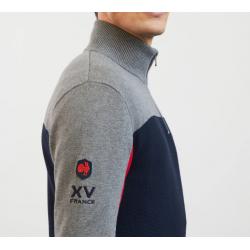 Pull tricolore avec broderie XV de France  