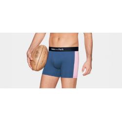 Boxer colorblock bleu foncé