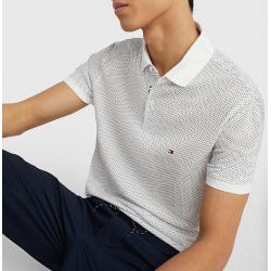 TOMMY HILFIGER - POLO AJUSTÉ À MICRO-MOTIF