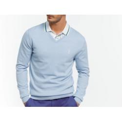 Pull Karl col V en coton cachemire