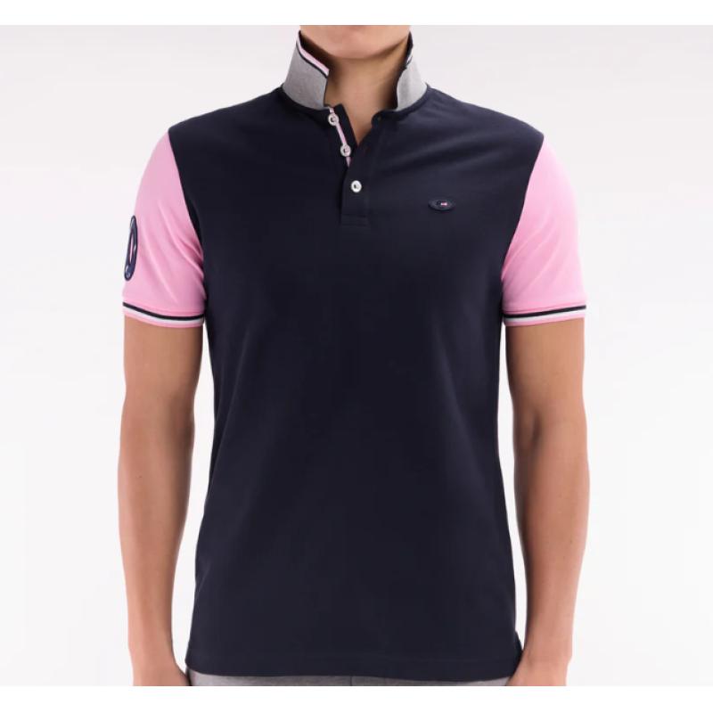 Polo à manches courtes en piqué coton broderie 10 manche coupe droite