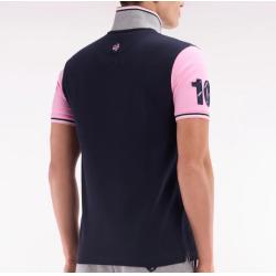 Polo à manches courtes en piqué coton broderie 10 manche coupe droite