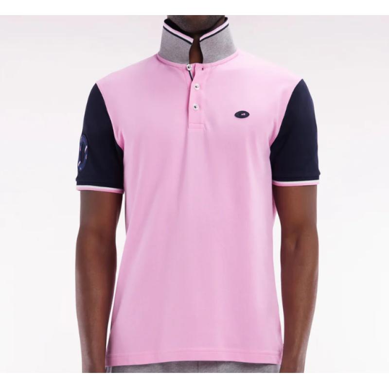 Polo à manches courtes en piqué coton broderie 10 manche coupe droite