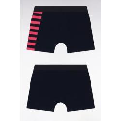 Lot de deux boxers en jersey de coton stretch détails cerclés