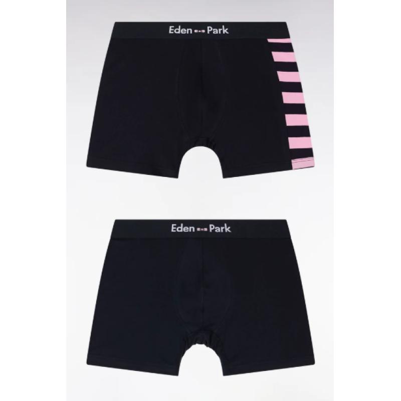 Lot de deux boxers en jersey de coton stretch détails cerclés