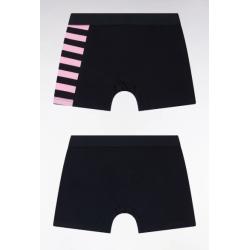 Lot de deux boxers en jersey de coton stretch détails cerclés