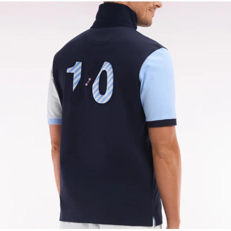 Maillot à manches courtes en jersey de coton manches bicolores