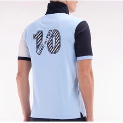 Maillot à manches courtes en jersey de coton manches bicolores