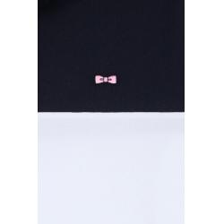 Polo à manches courtes en piqué coton col jacquard coupe droite