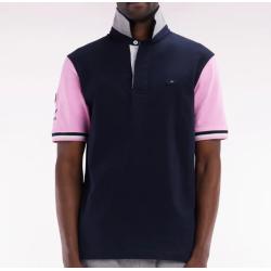 Maillot à manches courtes en coton marine et rose XV de France