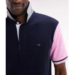 Maillot à manches courtes en coton marine et rose XV de France
