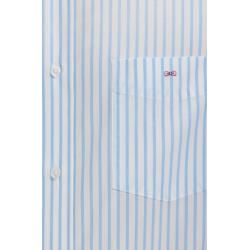 Chemise en coton rayée coupe droite