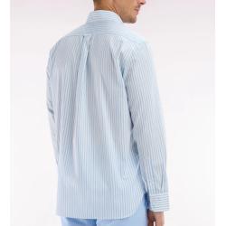 Chemise en coton rayée coupe droite