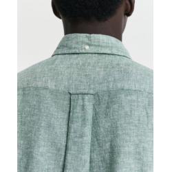 Chemise regular fit en coton et lin