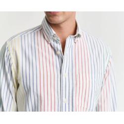 Chemise regular fit en coton Oxford à rayures multicolores Archive