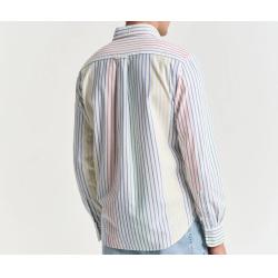 Chemise regular fit en coton Oxford à rayures multicolores Archive