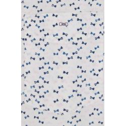 Chemise en popeline de coton écrue microimprimé noeud papillon coupe droite