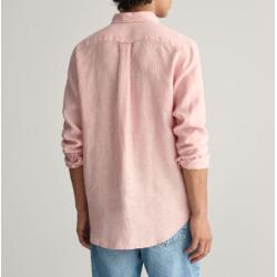 Chemise regular fit en lin à rayures