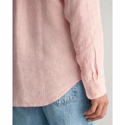 Chemise regular fit en lin à rayures