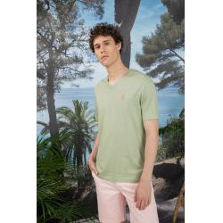 VICOMTE A. - T-SHIRT À COL V 100 % Coton Pima