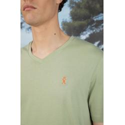 VICOMTE A. - T-SHIRT À COL V 100 % Coton Pima