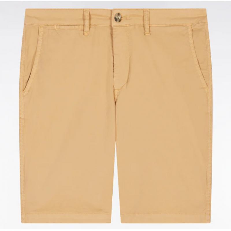 Bermuda chino en coton stretch coupe droite