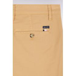 Bermuda chino en coton stretch coupe droite